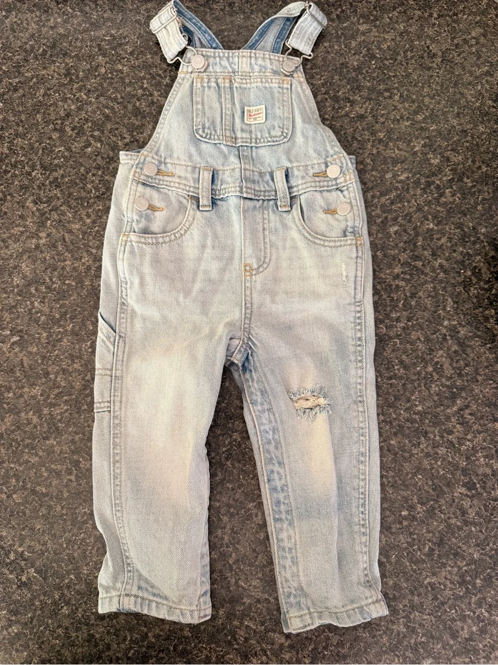 Old Navy Blue Denim Overalls - Workwear Label